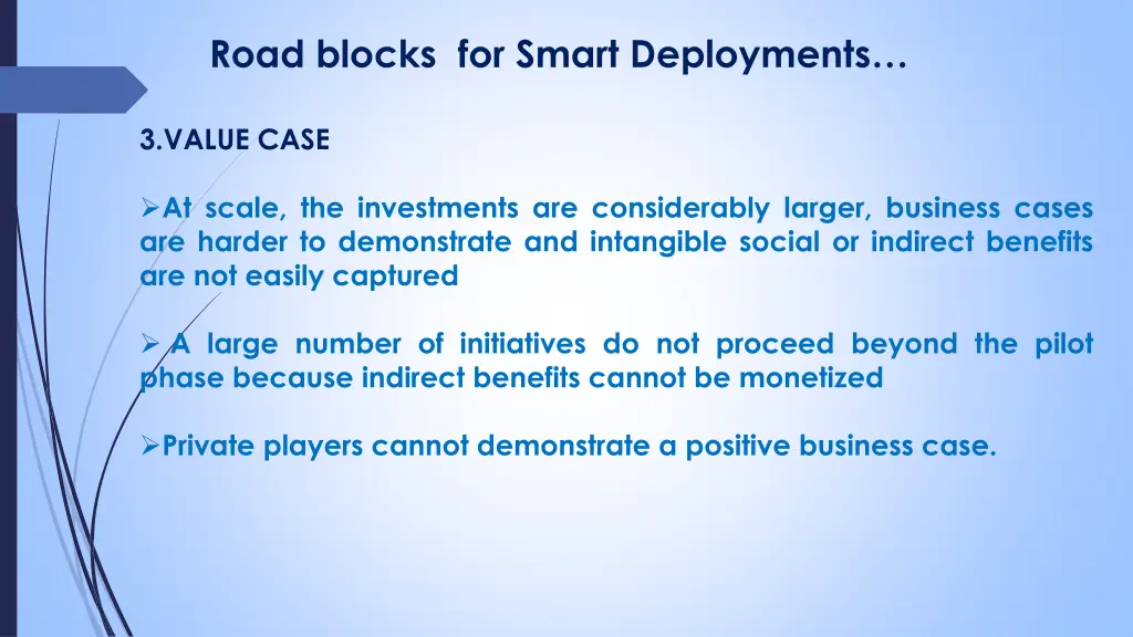 road blocks for smart deployments 3
