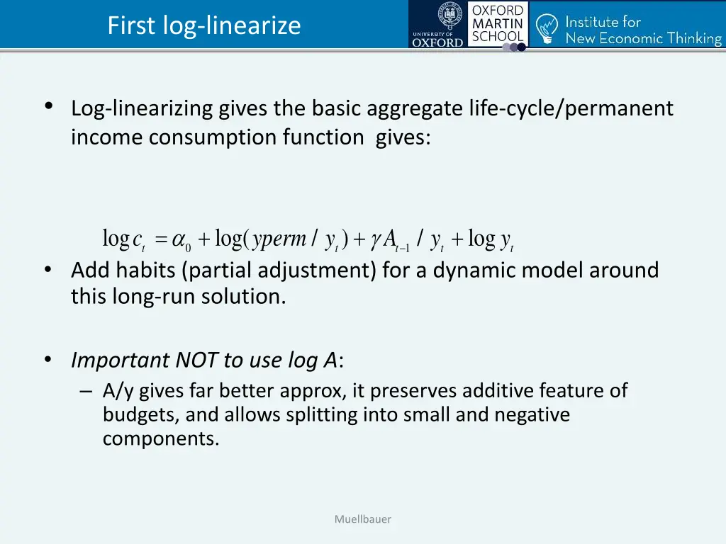 first log linearize