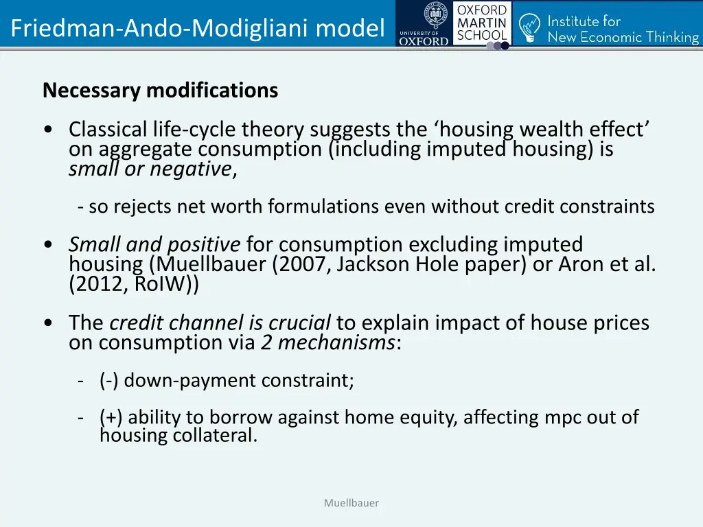 friedman ando modigliani model