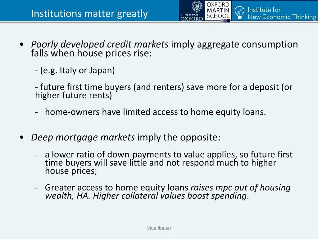 institutions matter greatly