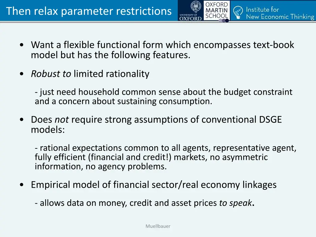 then relax parameter restrictions