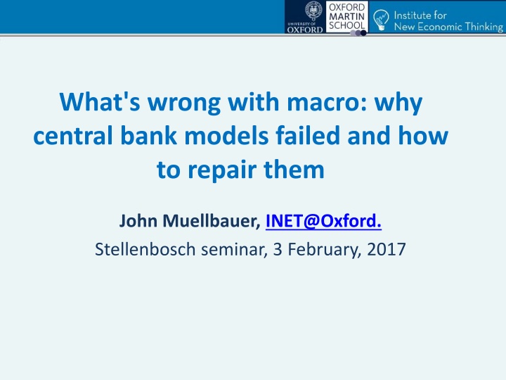 what s wrong with macro why central bank models
