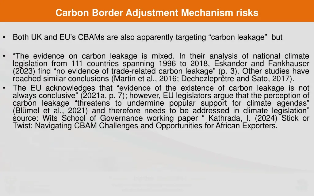 carbon border adjustment mechanism risks 1