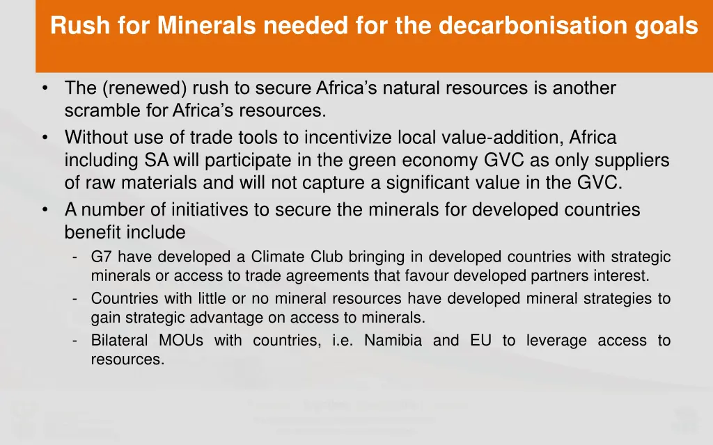 rush for minerals needed for the decarbonisation