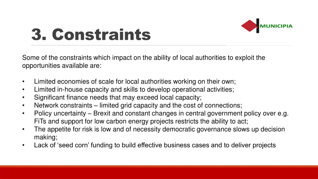 3 constraints