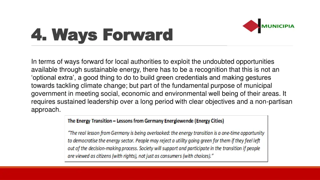 4 ways forward 4 ways forward
