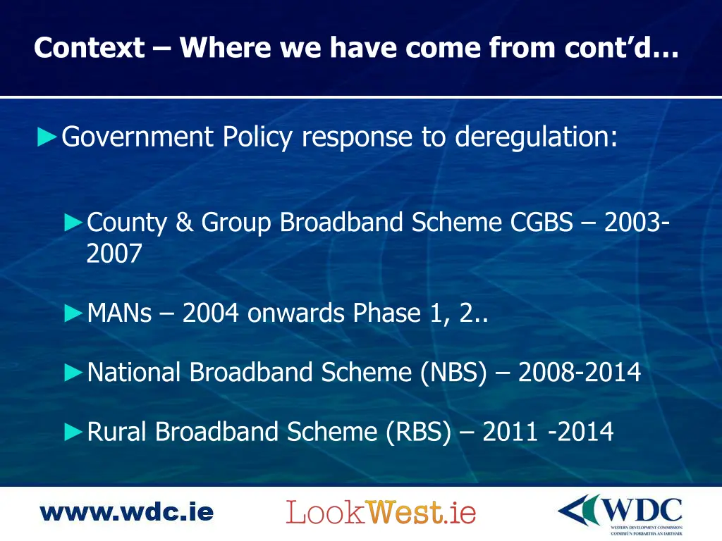 context where we have come from cont d