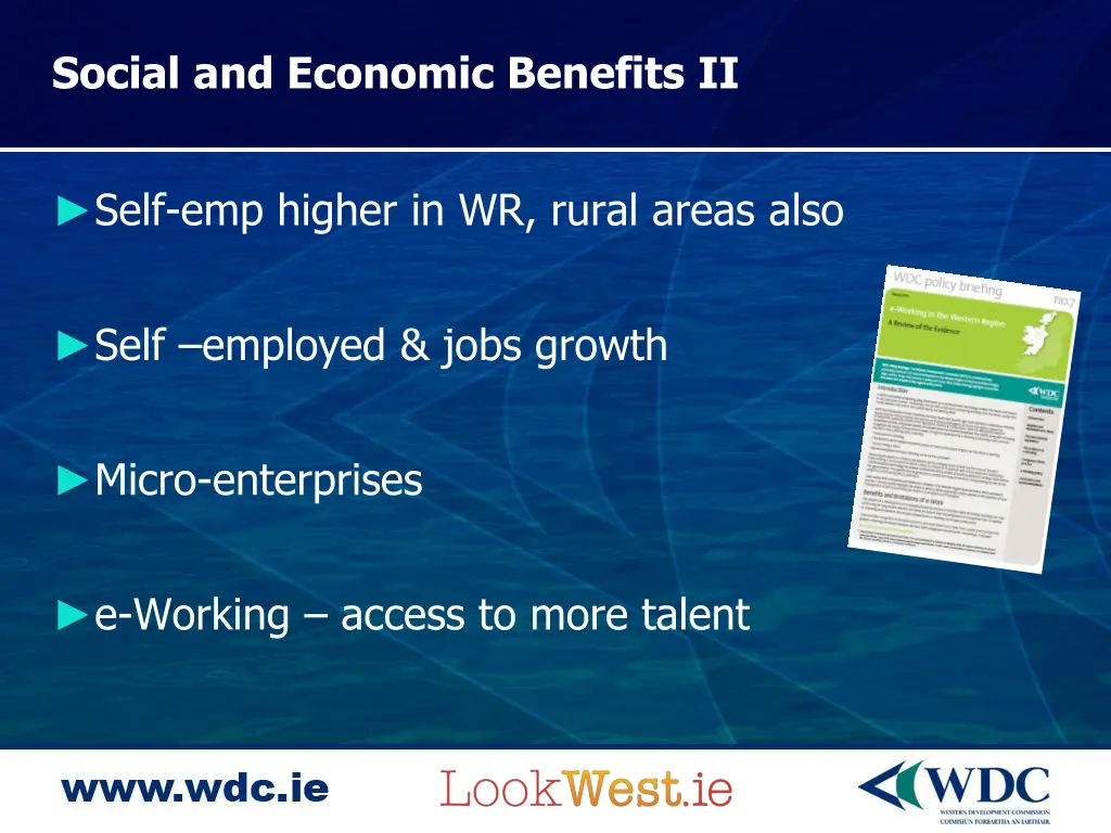 social and economic benefits ii