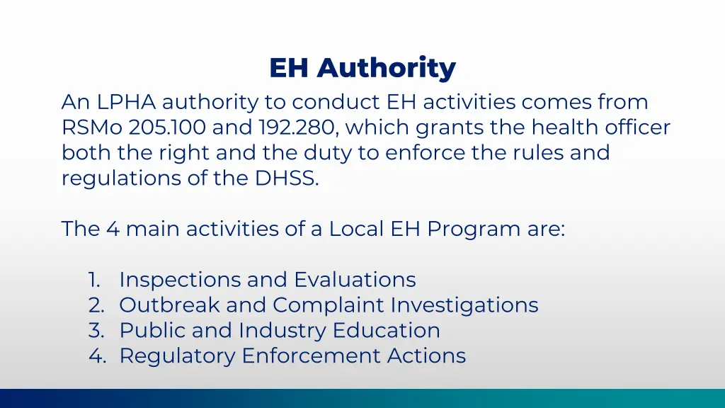 eh authority