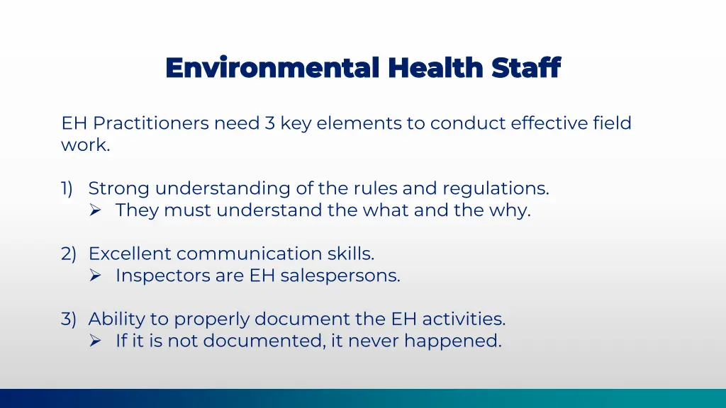 environmental health staff environmental health