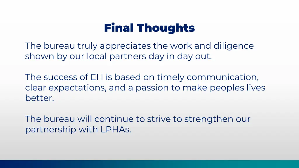 final thoughts