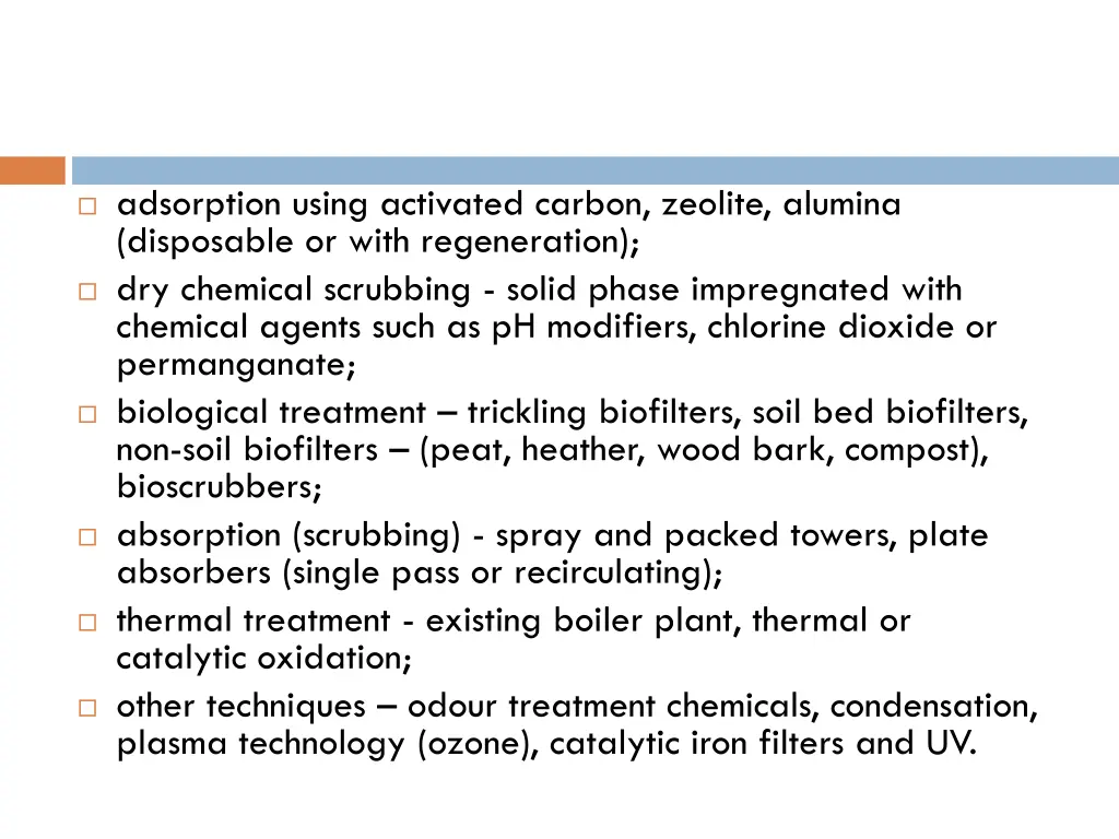 adsorption using activated carbon zeolite alumina