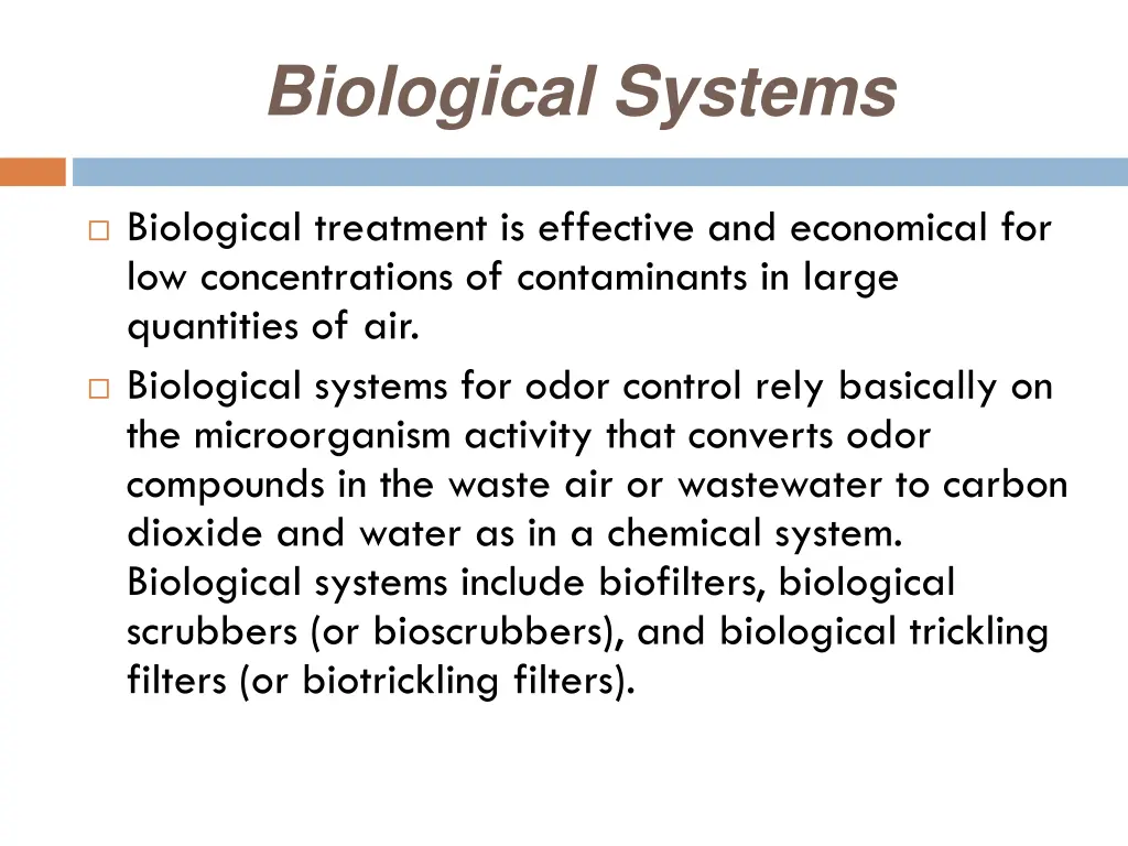 biological systems