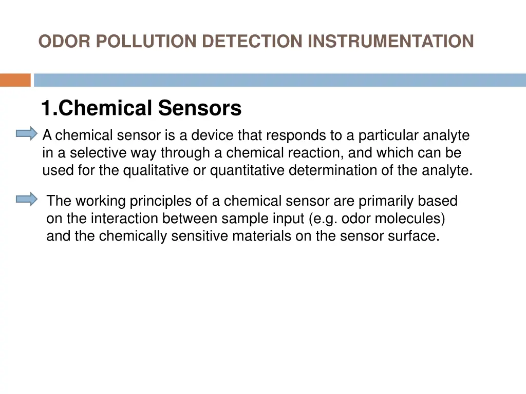 odor pollution detection instrumentation