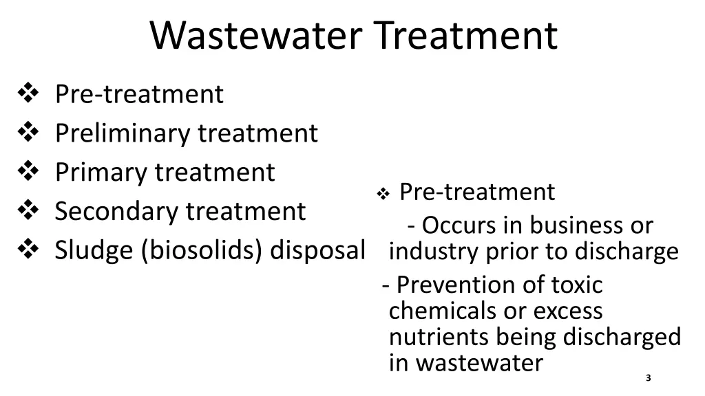wastewater treatment