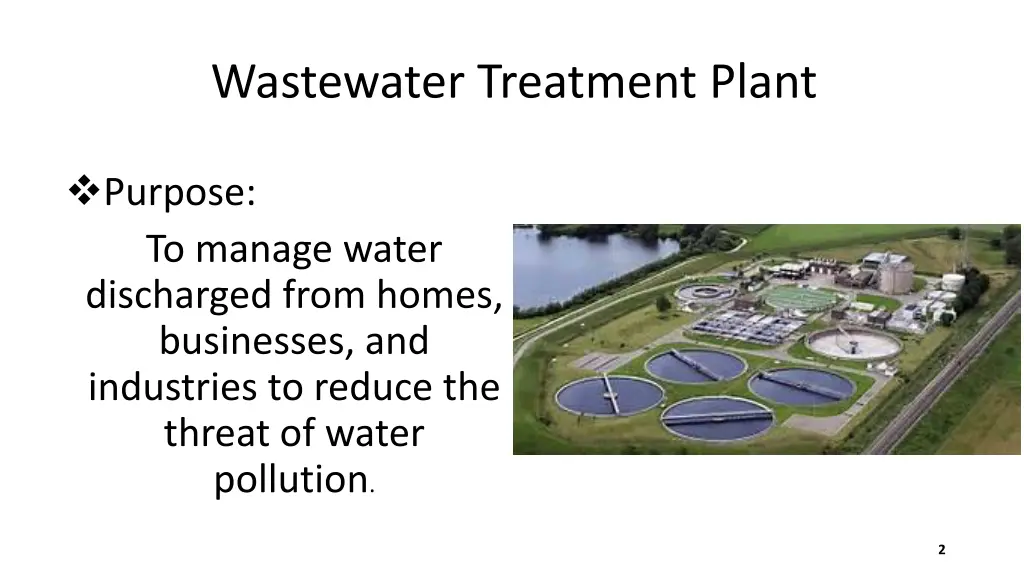 wastewater treatment plant