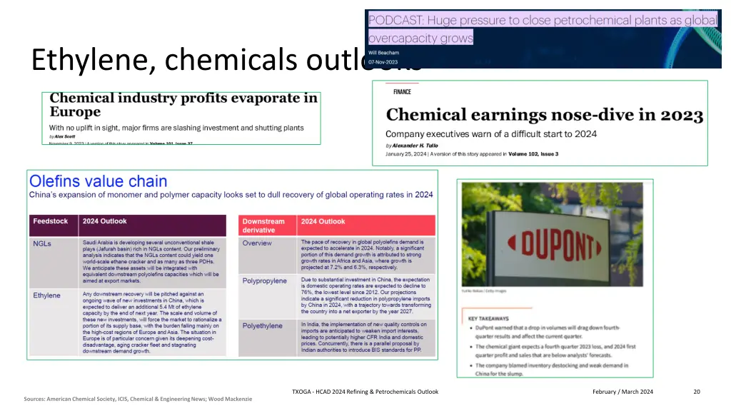 ethylene chemicals outlooks