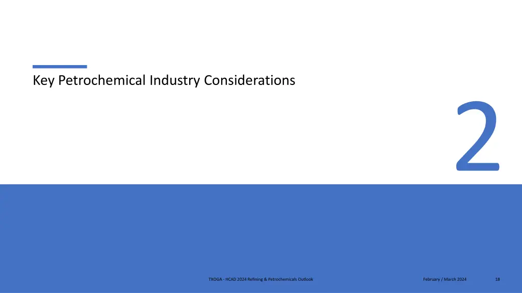 key petrochemical industry considerations