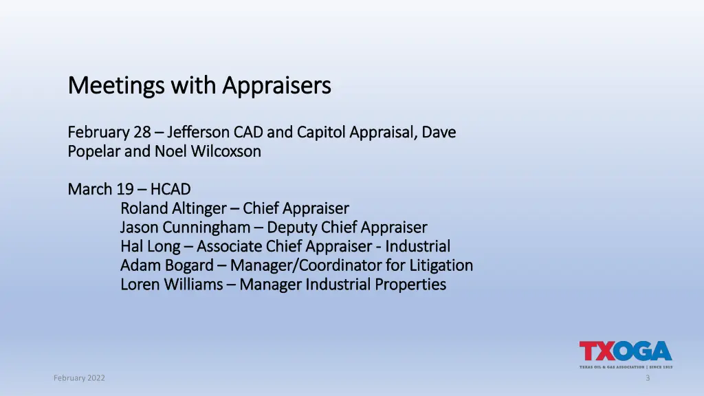 meetings with appraisers meetings with appraisers