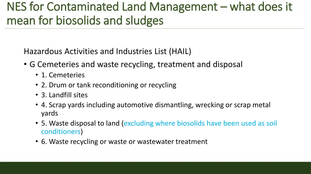 nes for contaminated land management
