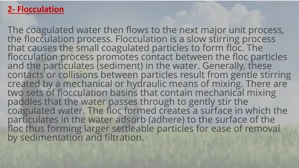 2 flocculation