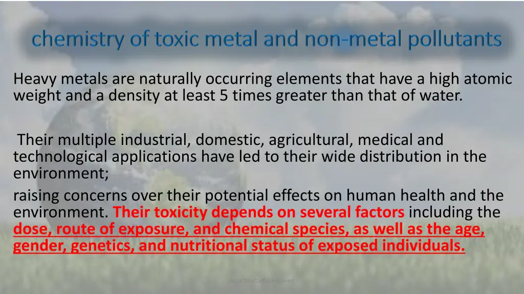 heavy metals are naturally occurring elements