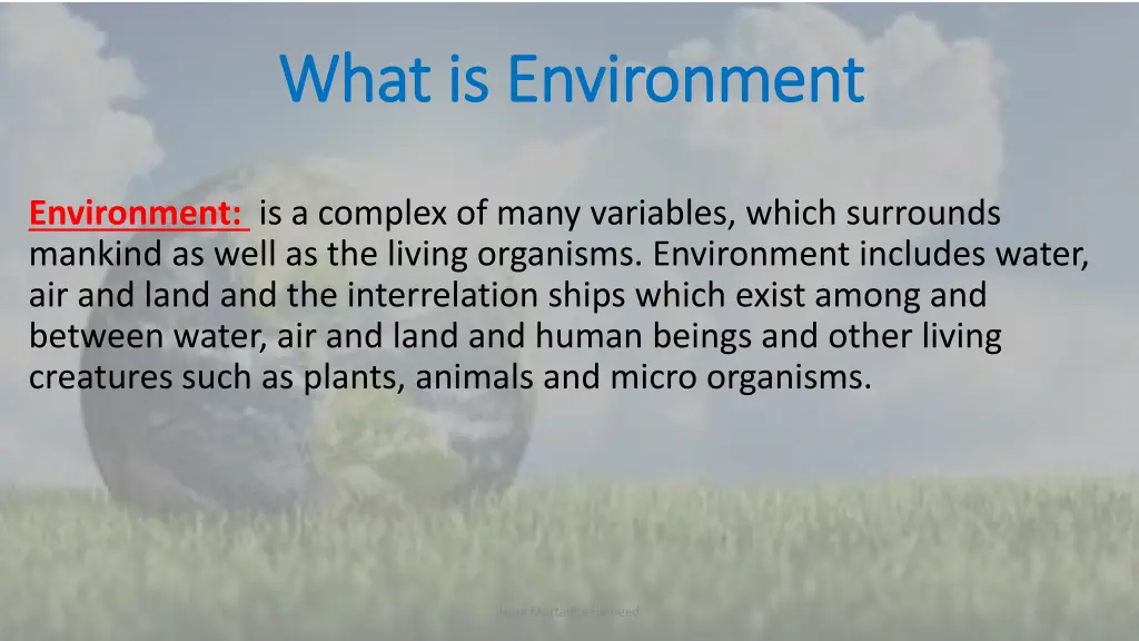 what is environment what is environment
