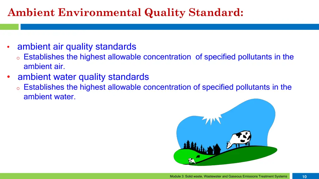 ambient environmental quality standard