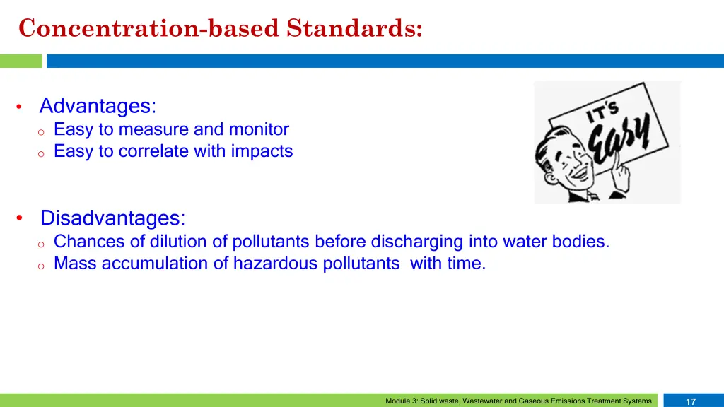 concentration based standards