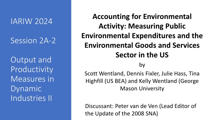 accounting for environmental activity measuring