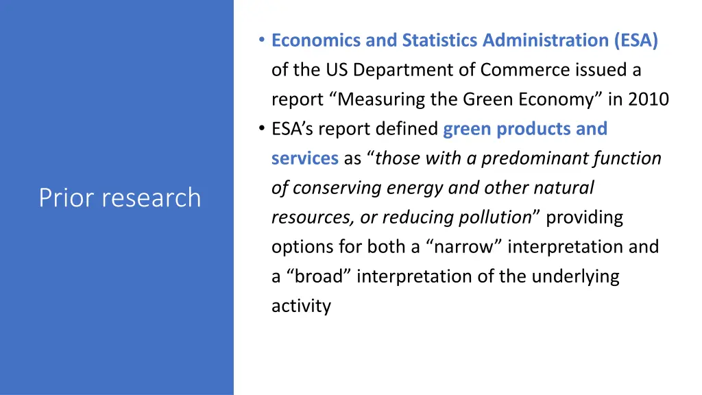 economics and statistics administration