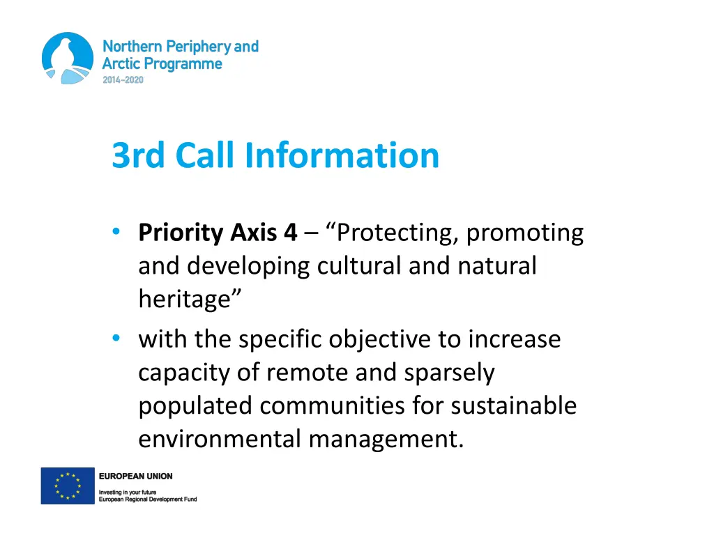 3rd call information 2