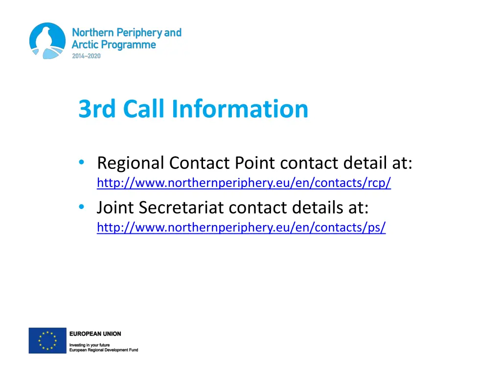 3rd call information 5