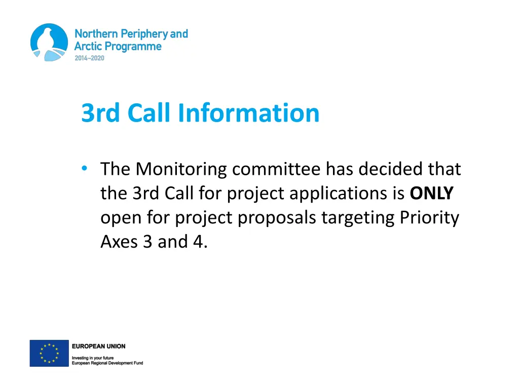 3rd call information