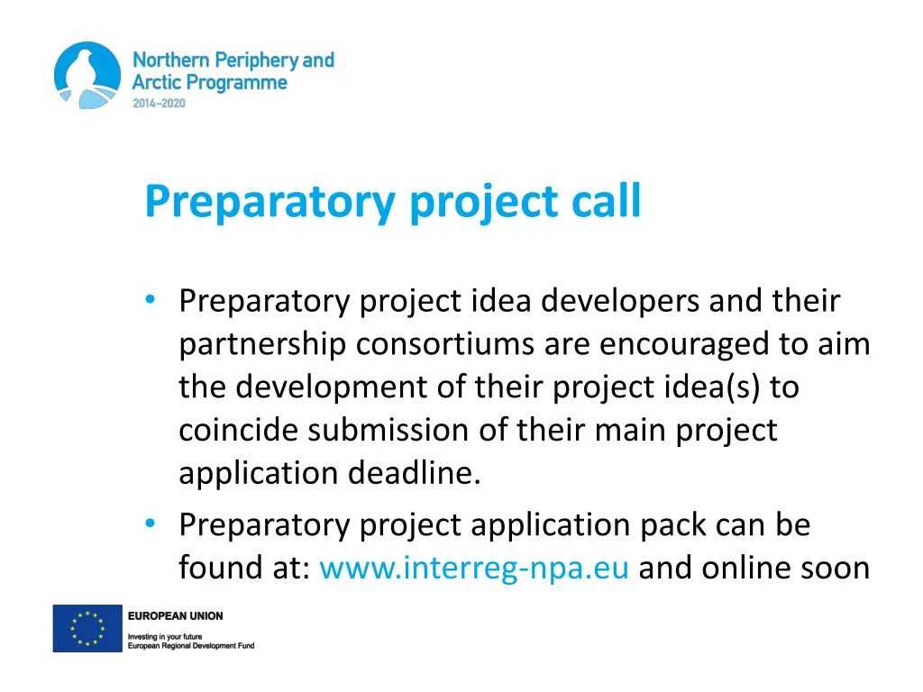 preparatory project call 1
