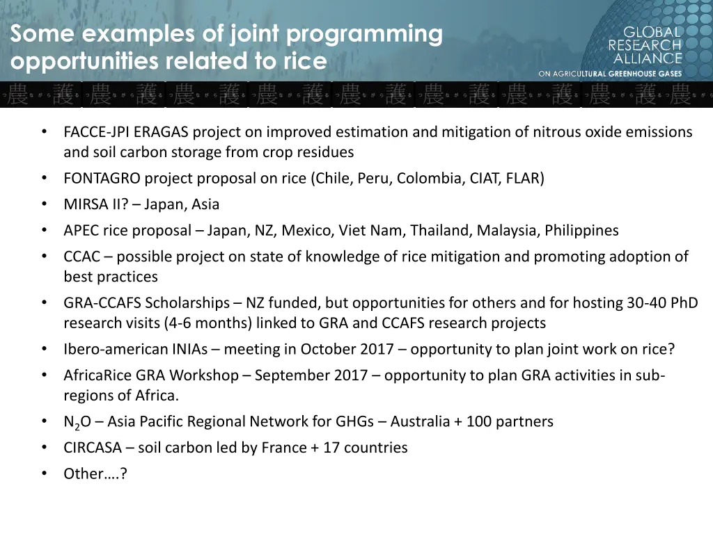 some examples of joint programming opportunities