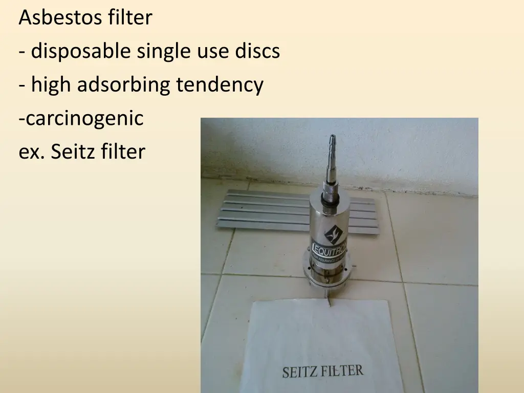 asbestos filter disposable single use discs high
