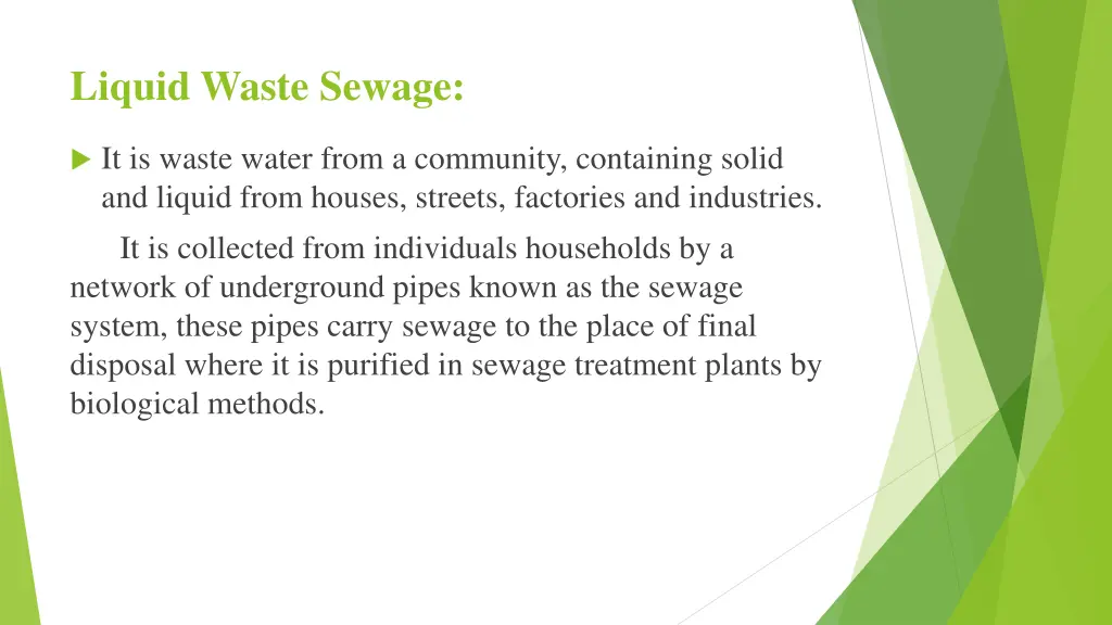 liquid waste sewage