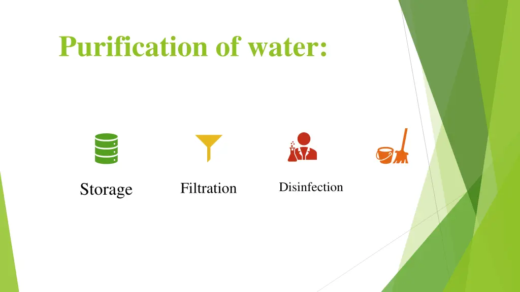 purification of water