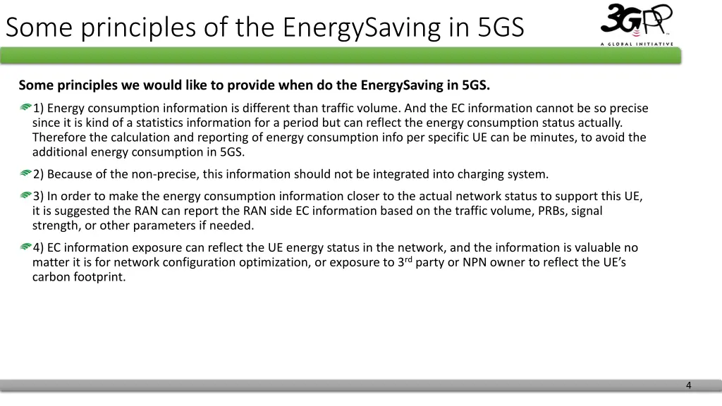 some principles of the energysaving in 5gs