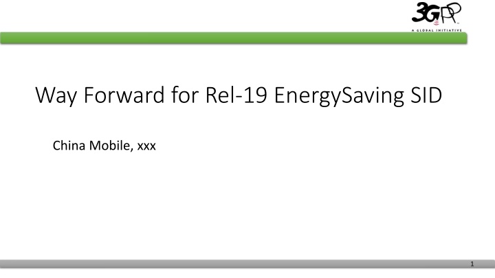 way forward for rel 19 energysaving sid