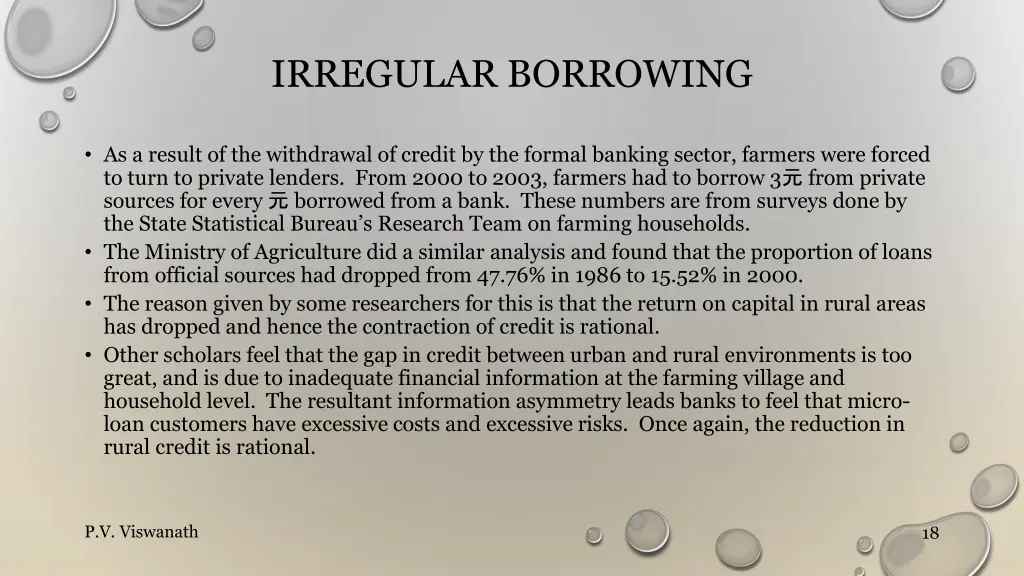 irregular borrowing