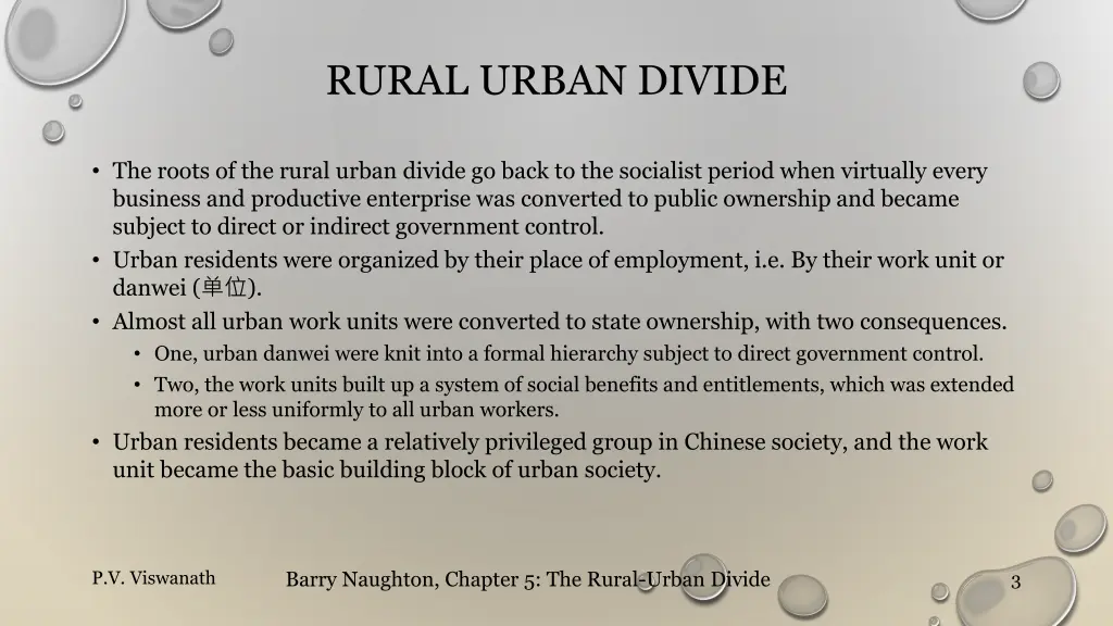 rural urban divide