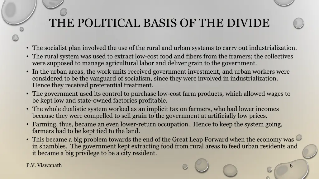 the political basis of the divide