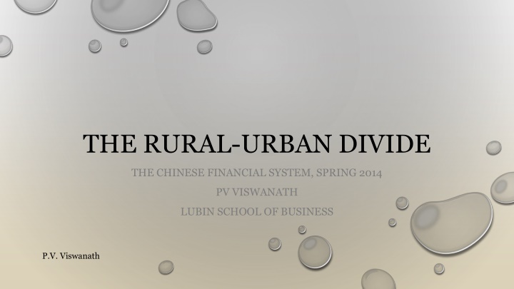 the rural urban divide