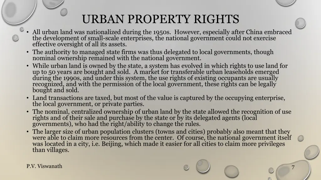 urban property rights all urban land