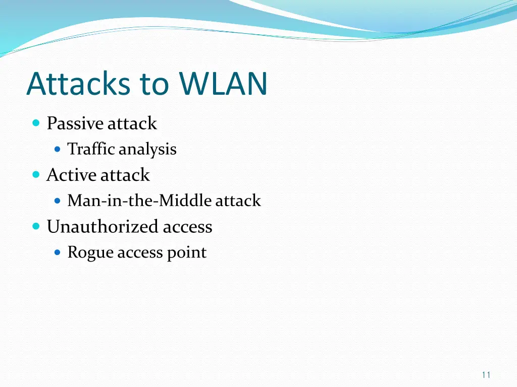 attacks to wlan