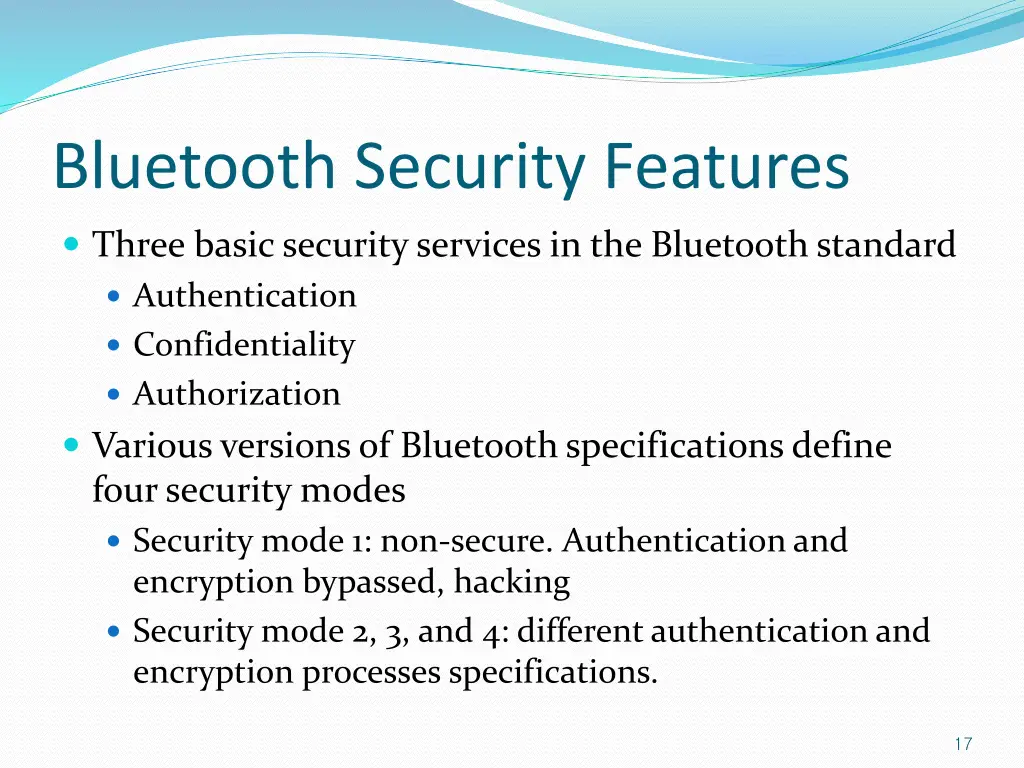 bluetooth security features
