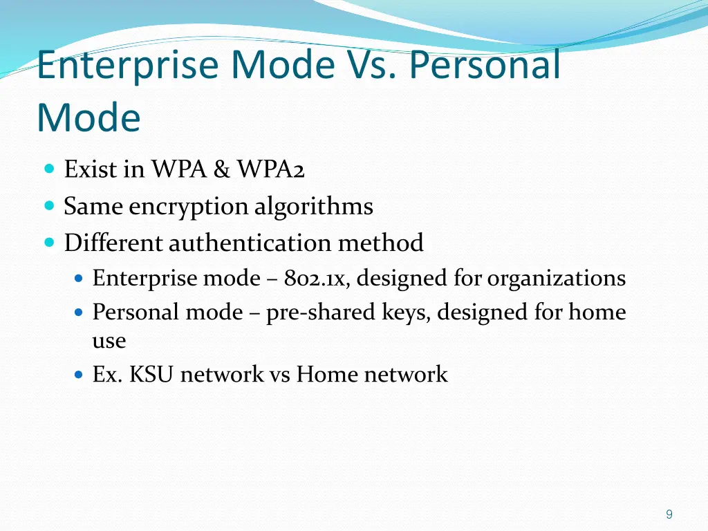 enterprise mode vs personal mode