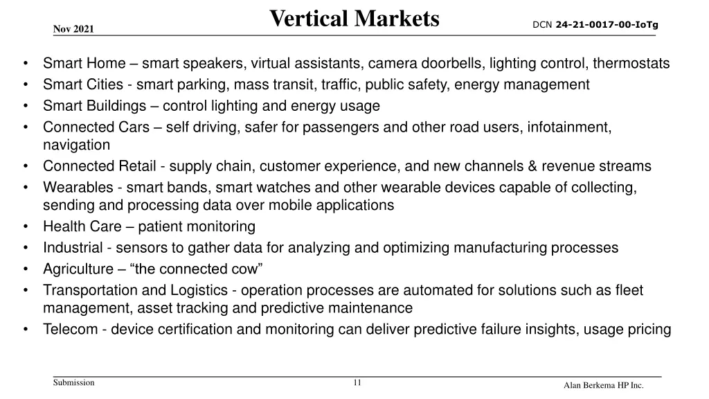 vertical markets